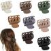 8PCS Claw Clips for Thin Hair Women  1.6 Small Claw Clips Matte Medium Hair Claw Clips for Thin Fine Thick Hair Strong Hold Double Row Teeth Hair Clips Cute Jaw Clamps Short Hair Styling Accessories Neutral Color