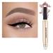 OVIQERKI 12 color eyeshadows stick shimmer Highlighter waterproof eyeshadow pen Colour pop eye makeup (Pale golden 02)