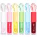 Boloshine Lip Glow Oil 6 pieces tinted lip oil fruit flavored lip gloss long lasting lip plumper oil moisturizing lips care lip oil makeup for women