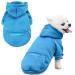 PETCARE Dog Hoodies Pet Small Dog Sweater Blue Warm Soft Fleece Sweatshirts with Pocket Winter Puppy Cat Sweaters Hooded Clothes for Small Dogs Chihuahua Outfits Yorkies French Bulldog Costume L(Fit 7-10 lbs) blue