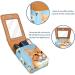 Travel Lipstick Organizer Case - Portable Makeup Bag with Mirror - Cute Cats & Kittens Floral Design - Ideal for International Shipping - Buy Online on GoSupps.com