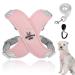 Dog harness Small dogs no pull safety crockery chest harness anti -pull reflective soft breast dishes dog harnesses dog leash for small medium -sized dogs (pink -l) l pink