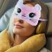 2 PCS Plush Sleeping Eye Mask - Cute Animal Satin Blindfold for Comfortable Sleep | Soft Eye Cover for Men & Women - Buy Online on GoSupps.com