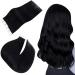 Easyouth Tape in Human Hair Extensions Jet Black Glue in Hair Extensions Real Hair 18 Inch 40g 20Pcs Seamless Tape in Hair Extensions Black Hair for Women 18 Inch #1