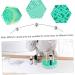 FRCOLOR Brush Pad Rack Makeup Brush Storage Box Cleaning Scrubber Makeup Cleaning Mat Hair Brush Cleaner Brush Cleaning Mat Para Guardar Make Dry Silica Gel Tool Makeup Brush Stand 11x11cm Green - Buy Online on GoSupps.com