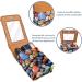 Travel Lipstick Organizer Case | Portable Makeup Bag with Mirror | Colorful Stones Design for Beach Lovers - G150k7brqs - Buy Online on GoSupps.com