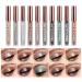 10-color-liquid glitter-slid shadow set metallic shimmer-blid shadow Smokey waterproof long fast drying eye look for women eyes make-up gift kits (01)