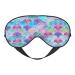 Fish Scale Ocean Print Unisex Sleep Mask Double-Sided Eye Mask Ideal for Sound Sleep and Skin Care Black
