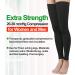Footless Thigh High Compression Stockings - Pair, 20-30mmHg Gradient Compression, Silicone Band, Black, XL - Buy Online on GoSupps.com