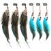 MWOOT 6Pcs Clip In Peacock Feather Hair Extensions for Women - Handmade Bohemian Hippie Hair Clips for Halloween, Carnival, Cosplay & Parties - Buy Online on GoSupps.com