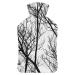 Black Branches Hot Water Bottle With Cover Plush Bed Bottle Hand Warmer For Adults And Children 26.5X15.3cm