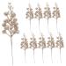 HOMSFOU 10pcs Christmas Imitation Berries Foam Berry Stems Outdoor Tree Branches for Decoration Xmas Party Decor Garland Gold Decor Christmas Artificial Berry Holly Pine Cones As Shown 19X5X5CM