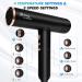 Nicebay Ionic Hair Dryer with Diffuser | 110000RPM Brushless Motor | Fast Drying Lightweight 1600W Hairdryer | Auto-Cleaning | Low Noise | 3 Attachments | Black&Gold - Buy Online on GoSupps.com