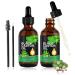 2PCS Jamaican Black Castor Oil 100% Pure Organic Castor Oil Cold Pressed Glass Bottle Castor Oil for Hair Eyelashes Eyebrow Growth Nourishing Castor Oil for Face