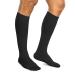 Amazon Brand - Solimo Closed Toe Compression Socks for Men & Women, Knee High, Sheer, Black, 15-20mmHg, Large, 1 Pair Black Large (1 Pair)