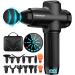 DARKIRON Massage Gun Deep Tissue, Percussion Muscle Electric Massage Gun for Athletes - with 15 Massage Heads and 10 Speeds, Black