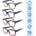 4 Pairs Blue Light Blocking Computer Reading Glasses 1.75 Oversized Frame - Stylish Unisex Design - 4 Pack - Buy Online on GoSupps.com