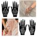 QSTOHENA 12 Sheets Large Henna Tattoo Stencils Kit - Reusable Self Adhesive Templates for Hand, Body Paint - Indian Arabian Designs for Women and Girls - Buy Online on GoSupps.com