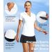 MIER Women's Golf Polo Shirt - Collared V-Neck, Short Sleeve, Dry Fit, Moisture Wicking, Sun Protection - White Medium - Buy Online on GoSupps.com