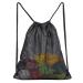 Heavy Duty Mesh Drawstring Bag, Sport Equipment Storage Bag for Beach, Swimming S-Black Small