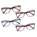 HEEYYOK 4 Pack Reading Glasses Men Women Ladies Men Oversized Reader Comfort Spring Hinge Clear Lens with Bag