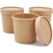 Juvale 50 Pack 12 oz To Go Soup Containers with Lids - Disposable Paper Bowls (Brown) - Buy Online on GoSupps.com