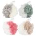 Fu Store Bath Sponges Shower Loofahs 50g Mesh Balls Sponge 4 Mixed Colors for Body Wash Bathroom Men Women - 4 Pack Scrubber Cleaning Loofah Bathing Accessories 50g Mixed Color