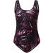 Swimming Suit for Women Sale Clearance Color Block Striped Print Tummy Control Swimsuits High Waist Retro Vintage Monokini Training Bikini Bathing Suits Knotted One Piece Swimming Wear 642-jysgd-8-pink XXL - Buy Online on GoSupps.com