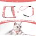 Petom Flower Pattern Cat Dishes & Leash Set | Round Lanyard for Cats - Shop Internationally! - Buy Online on GoSupps.com