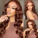 UNICE Copper Red Body Wave 13x4 Lace Front Wig 18 Inch - Pre Plucked Human Hair with Baby Hair for Dark Skins - 150% Density - Buy Online on GoSupps.com