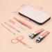Stainless Steel Manicure Pedicure Set with Nail Clippers and Grooming Tools in Rose Gold Case - Portable Travel Kit - Buy Online on GoSupps.com