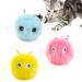 Catal balls interactive cat toys ball 3 pieces cat ball with sound interactive cat playball catnip ball with sound catnip ball fluffy cat toys for cats for cat blue pink yellow