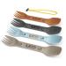 UCO Utility Spork 3-in-1 Combo Spoon-Fork-Knife Camping Utensil, 4-Pack Venture