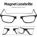 New Vision NV2904 Magnetic Reading Glasses - Comfortable Light Reading Aid for Men & Women - Stylish Black 2x Magnification - Buy Online on GoSupps.com