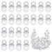 Milists 50 pieces of pacifier party gifts for toddlers pacifier for newborn pacifier made of acrylic pacifier for toddlers for newborn pacifier section baby white hairpin