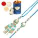 Ghasitaram Gifts Rakhis Online - Rakhi for Brother- RM-211 Bhaiya Bhabhi Rakhi with 100 GMS of Dryfruits Mix Can Rakhi Set with 100 gms of Dryfruits Mix Can
