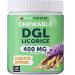 Chewable Ultra-Pure DGL Licorice Tablets 4000 mg - Stomach Gut & Intestinal Relief - Natural Acid Reflux Formula - 10:1 Deglycyrrhizinated Licorice Root Extract - 120 Chewables Chewable Tablets