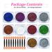 Yagoyan 10 Jars Chrome Nail Powder Kit - Holographic Chameleon Pigments | Nail Art Glitters for Mirror Effect | Eyeshadow Applicators - Buy Online on GoSupps.com