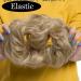 Short Messy Hair Bun Scrunchie in Ash/Blond - 35g Hairpiece Updo Ribbon Ponytail Extensions - Buy Online on GoSupps.com