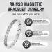 RainSo Strong Therapeutic Magnetic Bracelet for Women - Silver Titanium Magnetic Bracelet for Pain Relief & Wellness - Buy Online on GoSupps.com
