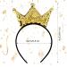 WLLHYF Sequins Crown Headband Glitter Crowns Hair Band Gold Hair Hoop Hair Accessories for Girls Women Birthday Christmas Party - Buy Online on GoSupps.com