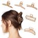 Pack of 5 Large Hair Clips 8 cm Gold Hair Clips for Thick Hair Non-Slip Hair Clips Hair Styling Accessories for Women Girls