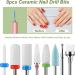 PAIRIER 8pcs Ceramic Nail Drill Bits Set - Professional Electric Diamond Tungsten Carbide Kit for Manicure and Pedicure - Great Gift - White - Buy Online on GoSupps.com