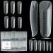 VNJAOI 120 POLL POLY Extension Gel Dual Nail Forms Nail shapes with Dandruff Editor Sargnagel for Gel Manicure Nail Art Design Salon DIY at home (long dual nail shapes set) Mold-6