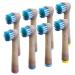 Biodegradable Replacement Toothbrush Heads Compatible Compatible with Oral-b Braun - 8 Eco Friendly Soft Electric Brush Heads for Sensitive Teeth