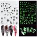 Halloween Nail Art Stickers Glow in The Dark Nail Decals 3D Self-Adhesive Fluorescent Nail Stickers Skull Spider Witch Ghost Pumpkin Bat Snake Nail Design 6PCS for Halloween Costumes - Buy Online on GoSupps.com