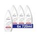 Unilever Benelux Dove Essential Care Silky Velvet Nourishing Shower Gel transforms even the driest skin 6 x 720 ml Value Pack