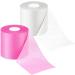 2 Rolls Prewrap Athletic Tape Foam Underwrap Tape Sports Tape Foam Underwrap Bandage for Hair Wrists Elbows Knees Ankles 2.75 Inches x 30 Yards (Pink White)