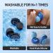 Buy 2 Pairs of Ultra-Comfortable Silicone Ear Plugs for Sleeping | 45 dB Noise Reduction | 8 Ear Tips in XS/S/M/L - Black & Blue - Buy Online on GoSupps.com