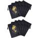 10 pieces satin wig pockets with cord strain soft packaging bags hair extension tools gift bags travel bags (black)
